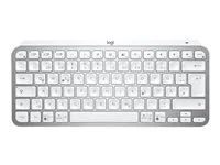 Klávesnice - podsvícená - bezdrátový - Bluetooth - QWERTY - americká - bledě šedá