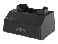 Dobíjecí a synchronizační stanice - 1 zásuvka + AC napájecí adaptér - 15 Watt (konektor kamery na tělo) - černá NCS S 9000-N - Evropa - pro AXIS W101, W101 Body Worn Camera, W102, W102 Body Worn Camera, W120, W800