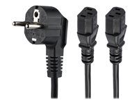 PC Power Supply Cable - Elektrický kabel - power CEE 7/7 (M) do power IEC 60320 C13 - AC 250 V - 10 A - 2 m - černá