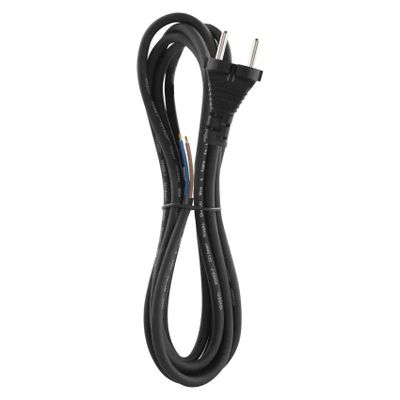 Flexo šňůra gumová 2x1,0mm2 3m černá EMOS S03030