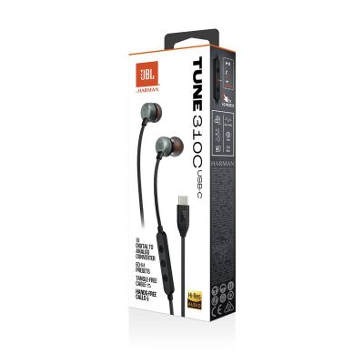 JBL Tune 310 USB-C, sluchátka, černá