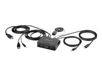Remote Push Button/Hotkey Switching (C2-H46-UAC-CBL-KVM) - Přepínač KVM / audio / USB - kompaktní - 2 x KVM / zvuk / USB - 1 místní uživatel - desktop