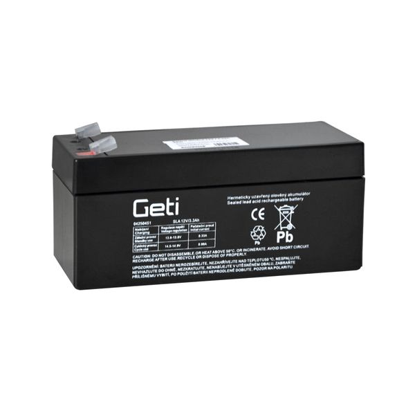 Baterie olověná 12V 3.3Ah GETI