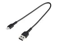 iPhone 7/8/11/11 Pro - Kabel Lightning - USB s piny (male) do Lightning s piny (male) - 30 cm - černá