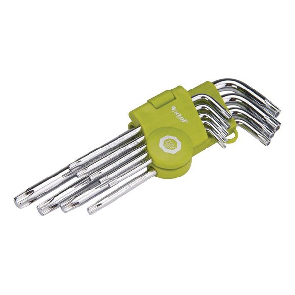 Sada L-kľúčov TORX EXTOL CRAFT 66011 9 ks