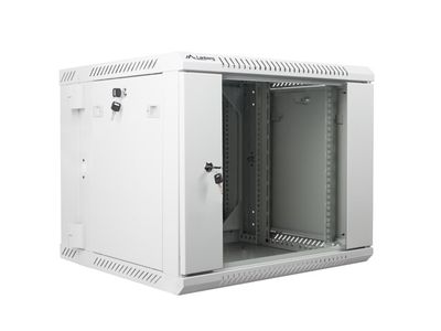 Lanberg racková skříň 19" dvoudílná nástěnná 9u/600x600 (flat pack) šedá