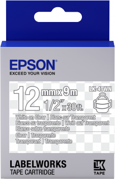 Epson Label Cartridge Transparent LK-4TWN Transparent White/transparent 12mm (9m)