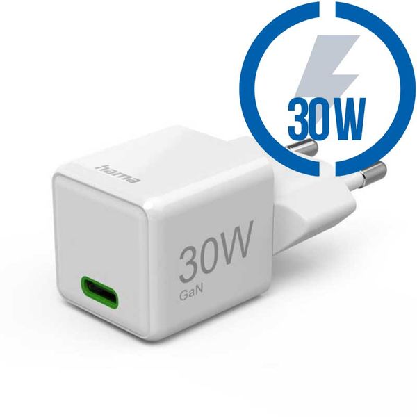 HAMA Super-mini, Rychlonabíječka, USB-C PD/QC 30W