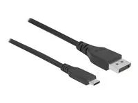 Kabel DisplayPort - USB-C (M) do DisplayPort (M) - USB 3.2 Gen 2 / DisplayPort 1.4 - 1.5 m - podpora 8K60Hz (7680 x 4320), podpora 4K240Hz (3840 x 2160) - černá