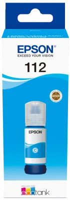 Epson 112 EcoTank Pigment Cyan ink bottle