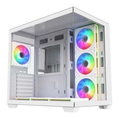 FSP M341-WA/Midi Tower/Transpar./Bílá