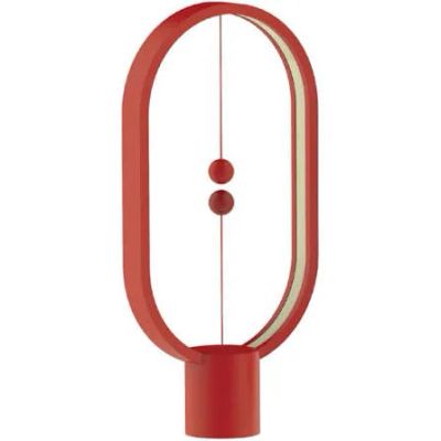 Lampa LED stolná HENG BALANCE ELLIPSE PLASTIC USB RED