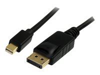Kabel DisplayPort - Mini DisplayPort (M) do DisplayPort (M) - 2 m - opatřený západkou - černá