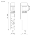 Prodlužovací kabel 3 zásuvky 1,5 m DPM PF1515W