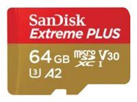 Paměťová karta flash (adaptér microSDXC na SD zahrnuto) - 64 GB - A2 / Video Class V30 / UHS-I U3 / Class10 - microSDXC UHS-I