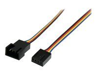 StarTech 12in 4 Pin Fan Power Extension Cable - M/F - Fan power extension cable - 4 pin PWM (M) to 4 pin PWM (F) - FAN4EXT12 - Prodlužovací kabel vetráku - 4-pinová PWM (pulsne šírková modulace) (M) do 4-pinová PWM (pulsne šírková modulace) (F) - 30.5 cm