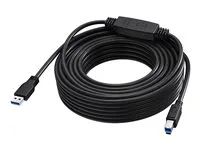Vision - Kabel USB - USB typ A (M) do USB Type B (M) - USB 3.0 - 15 m - aktivní inline booster - cerná