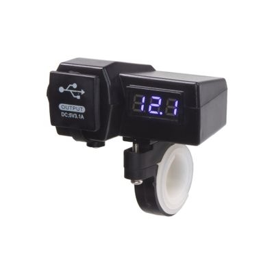 Nabíječka USB STU 34702 s voltmetrem na motocykl