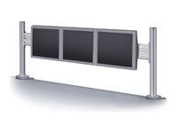 Montážní sada (nástrojová lišta) - fixní - pro 3 LCD displeje - stříbrná - velikost obrazovky: 10"-24" - upevnění svorkou