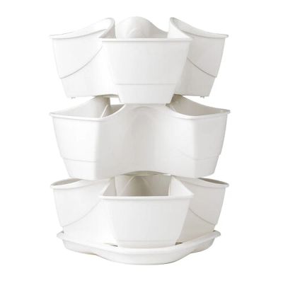 Květináč na bylinky COUBI HERBAL bílý 29,5x29,5x38cm
