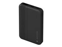 Power banka - 5000 mAh - 20 Watt - Apple 2.4A, BC 1.2, PD 2.0, PD 3.0, QC 2.0, QC 3.0 - 2 výstupní konektory (24 pin USB-C, USB typ A) - na kabelu: USB-C - černá