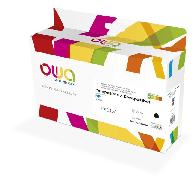 OWA ARMOR ink kompatibilní s HP M0K02AE, černá/black, 991X