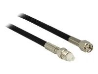 Kabel antény - FME zásuvka do SMA zástrčka - 10 m - koaxiál - černá
