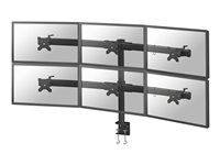 Montážní sada - plný pohyb - pro 6 LCD displejů - černá - velikost obrazovky: 19"-27" - upevnění svorkou, upevnitelné na stůl