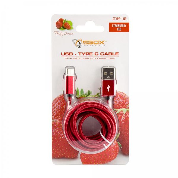 SBOX USB-TYPEC-15R Kabel USB 2.0/TypeC 1,5m černý