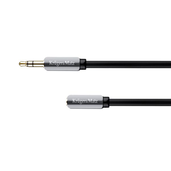 Kabel Jack 3,5 mm konektor/Jack 3,5 mm zdířka 1m KRUGER & MATZ KM0315