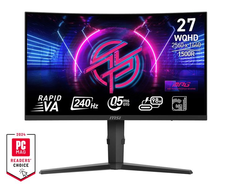 MSI MPG/275CQRXF/27"/VA/QHD/240Hz/0,5ms/Černá/3R