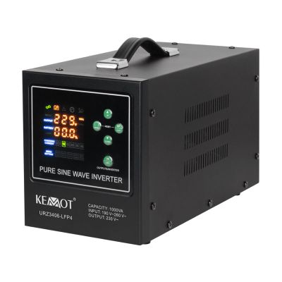 Zdroj záložní KEMOT PROsinus-1000-LFP4 12V 230V 1000VA 700W Black