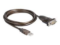 USB / sériový kabel - USB (M) do DB-9 (M) šroubovací - 1.5 m - průhledná černá
