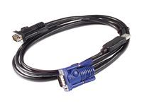 Kabel klávesnice / videa / myši (KVM) - USB, HD-15 (VGA) do HD-15 (VGA) - 3.66 m - černá - pro P/N: AP5201, AP5202, AP5808, AP5816, KVM1116R