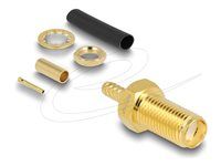 SMA female bulkhead for crimping RG-174