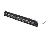 Startech - Propojovací patch panel - s lištou pro správu kabelu, inline spojky - montáž do racku - CAT 6a - STP - RJ-45 X 24 - cerná a stríbrná - 1U - 19" - kompatibilní s TAA
