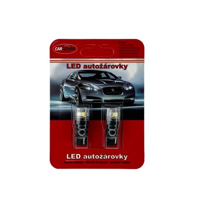 Autožárovka LED T10 12V CARCLEVER 4LED 2835SMD bílá 2ks