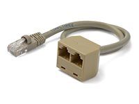 One adapter required at each end of the connection - Síťový rozdělovač - RJ-45 (M) do RJ-45 (F)