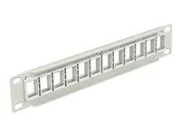 Propojovací panel - šedá - 1U - 10" - 12 portů