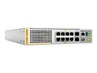 Přepínač - L3 - řízený - 8 x 100/1000/2.5G/5G (PoE++) + 2 x 1 Gigabit / 10 Gigabit SFP+ (uplink) - Lze montovat do rozvaděče - PoE++ (500 W) - pro P/N: AT-BRKT-J24, AT-SP10LRA/I, AT-SP10TM, AT-SPLX10A, AT-SPLX40, AT-VT-KIT3