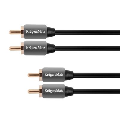 Kabel 2x Cinch konektor/2x Cinch konektor 3m KRUGER & MATZ KM0306