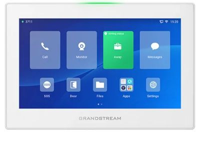Grandstream GSC3574 SIP interkom a řídicí stanice, 7" dotyk.obrazovka, Wi-Fi 6, BT, 6 SIP účtů, bílý