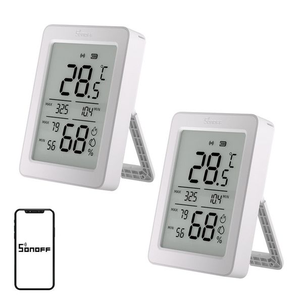 Inteligentní senzor teploty a vlhkosti SONOFF SNZB-02DR2 ZigBee, 2 ks