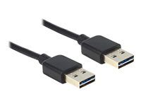 Kabel USB - USB (M) do USB (M) - USB 2.0 - 1 m - černá