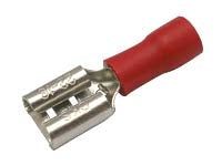 Zásuvka faston 6.3mm, vodič 0.5-1.5mm červená