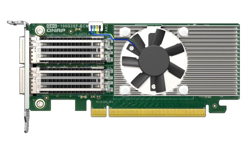 QNAP QXG-100G2SF-BCM Dual port per 100GbE Network adapter; 2 x QSFP28