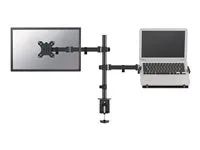 Montážní sada - plný pohyb - pro LCD displej / notebook - černá - velikost obrazovky: 10"-32" - upevnění svorkou, průchodka, upevnitelné na stůl