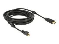 Kabel adaptéru - Mini DisplayPort s piny (male) do HDMI s piny (male) - 5 m - černá - podporuje 4K