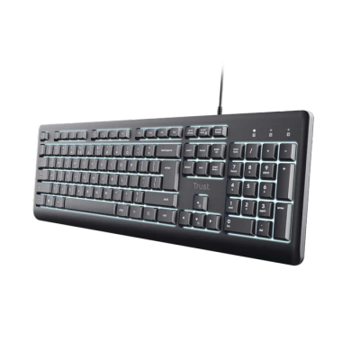 TRUST Primo Illuminated/Drátové USB-C/CZ/SK/Černá