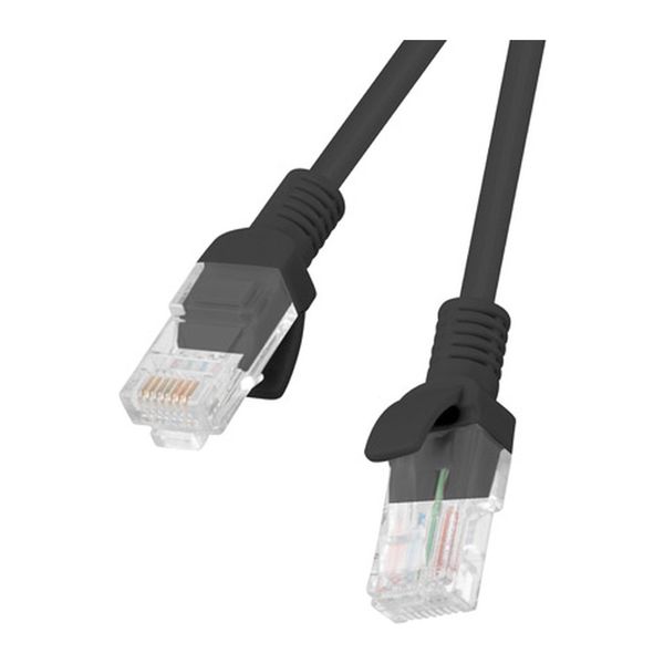 Patchcord CAT.6 utp 1M black fluke pass lanberg